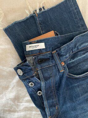 Moussy Wilbur Tapered Mid-Rise Jeans Made in Japan Size 25